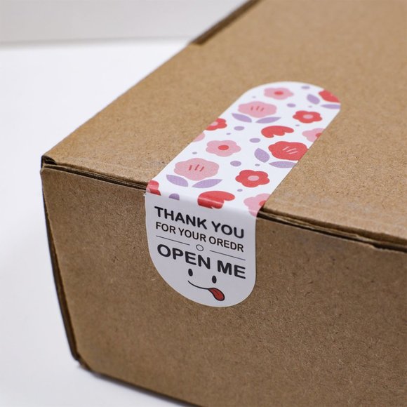 Set of 100 - Thank you / Open Me Package Creative Stickers - Picture 5 of 5